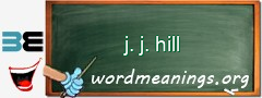 WordMeaning blackboard for j. j. hill